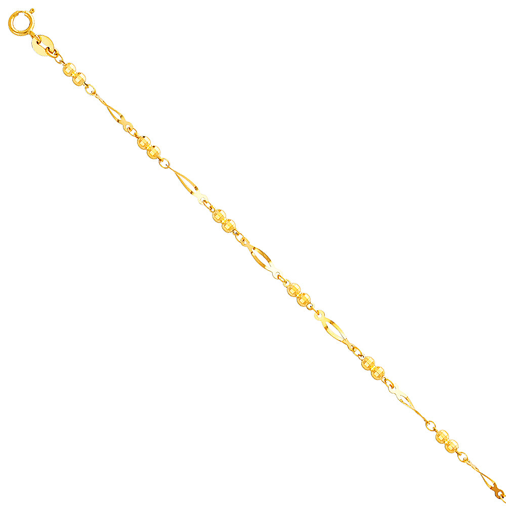 Fancy Bracelets & Anklets - 14K GOLD - AB194