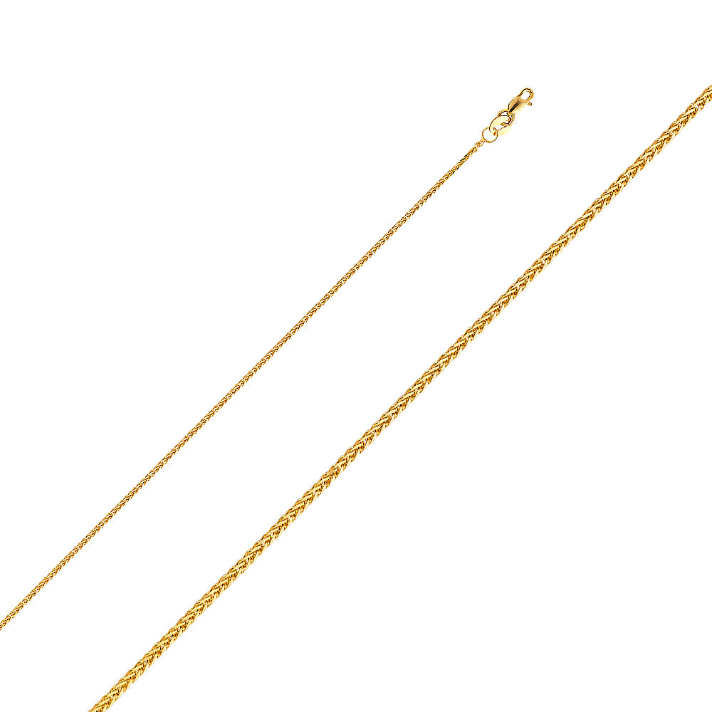 D.C. Square Wheat- 1.0 mm 14K GOLD - CH192