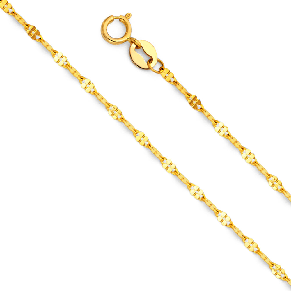 Stamped Mirror - 1.5 mm 14K GOLD - CH247