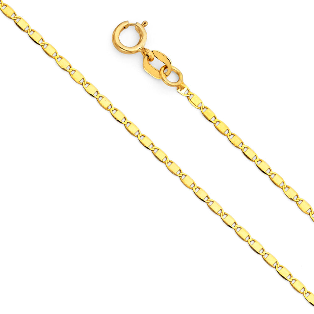 Plain Valentino Assorted - 1.3 mm 14K GOLD - CH266