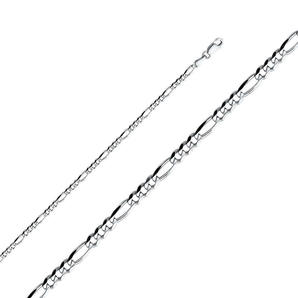 Cadena Figaro 3+1 Concave Regular White CH344