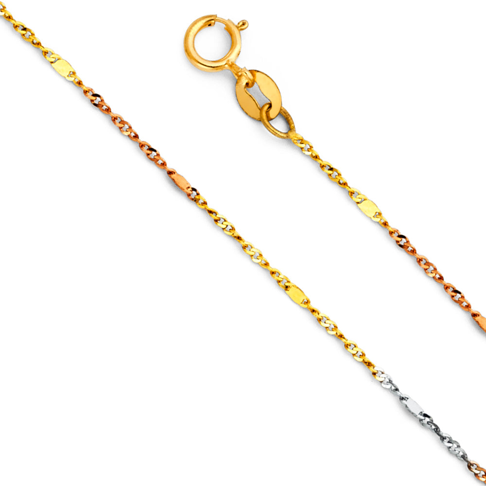 Stamped Singapore - 1.3 mm 14K GOLD - CH482