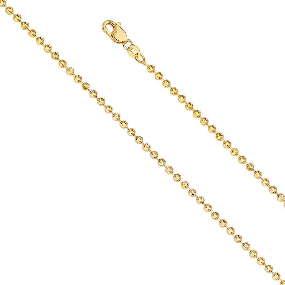Moon-Cut Bead - 2.5 mm 14K GOLD - CH551
