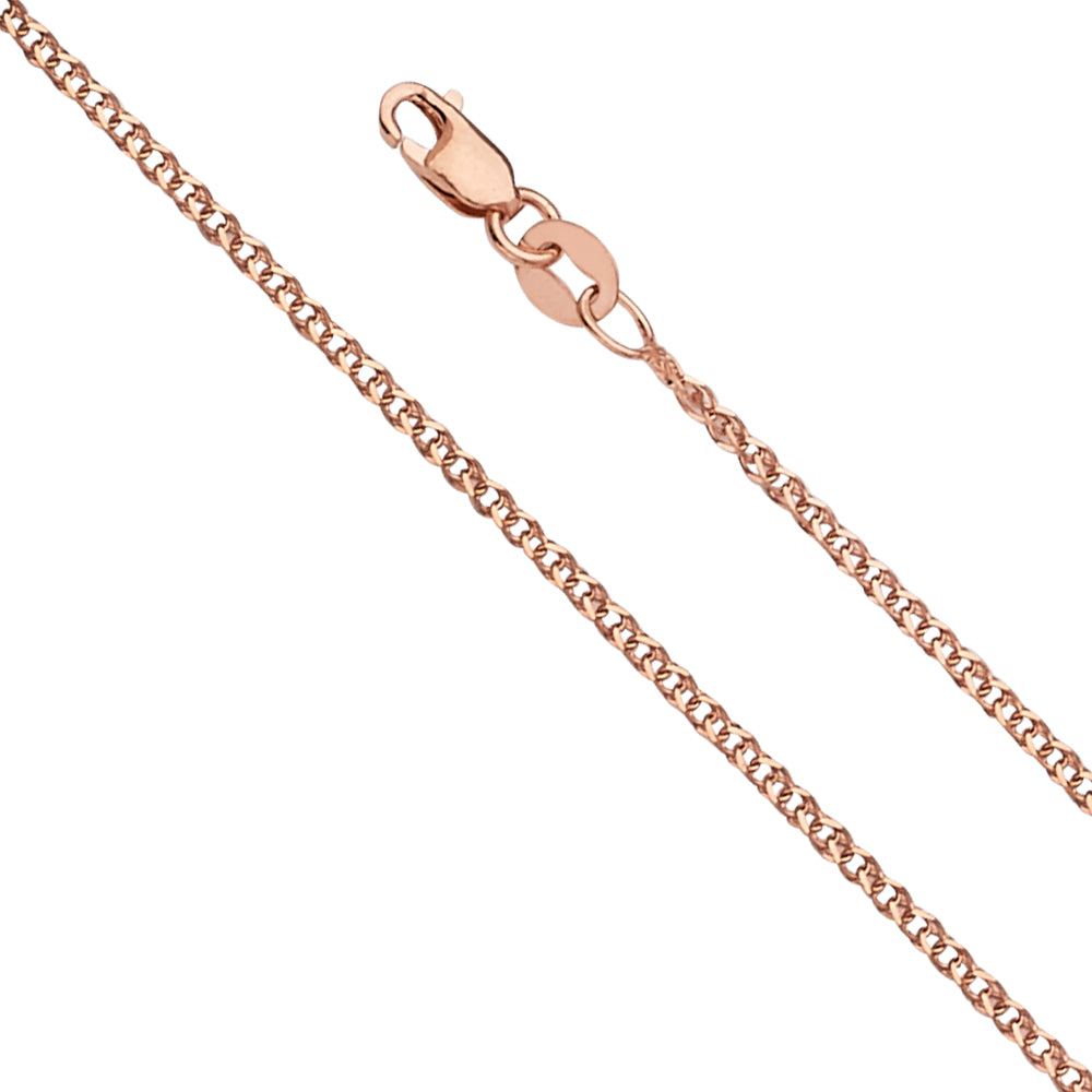 Assorted Pink Gold Pendant Chains - 1.4 mm 14K GOLD - CH552