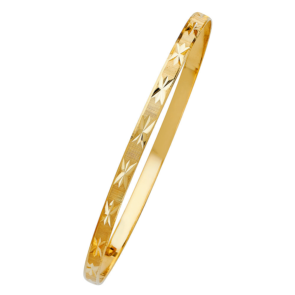 Solid Bangles - 14K GOLD - GL112