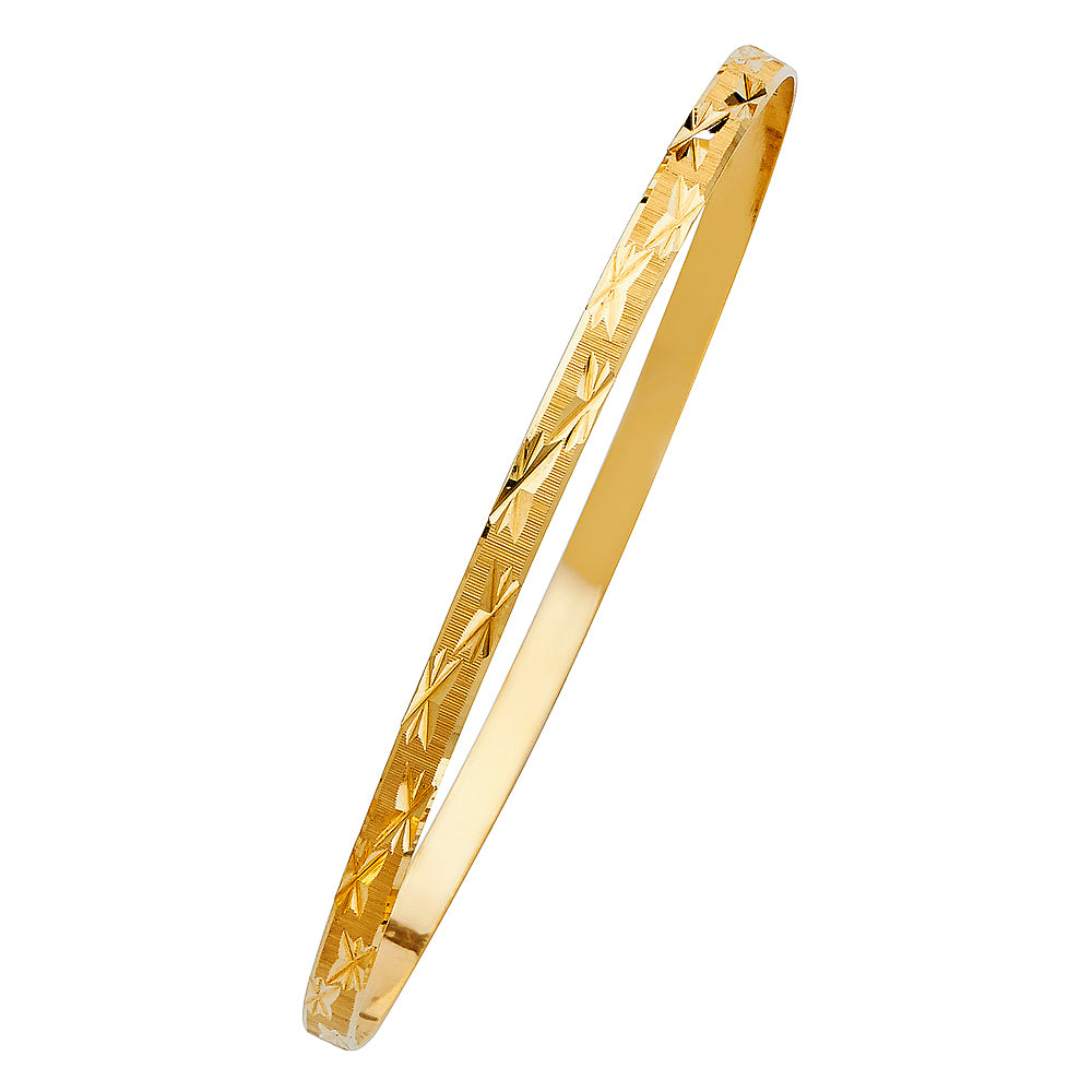 Solid Bangles - 14K GOLD - GL115