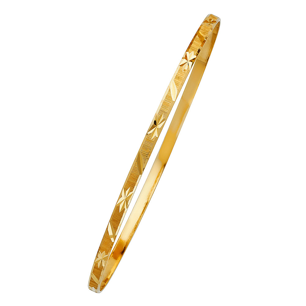 Solid Bangles - 14K GOLD - GL117