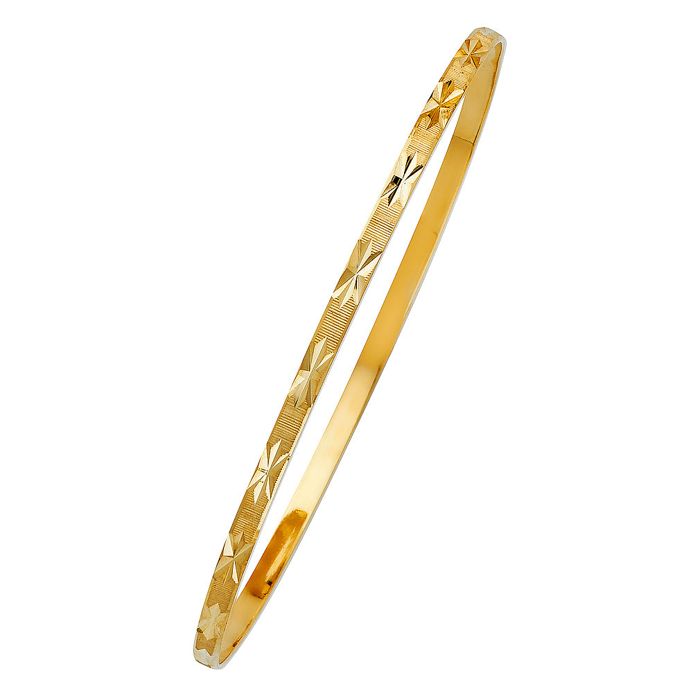 Solid Bangles - 14K GOLD - GL118