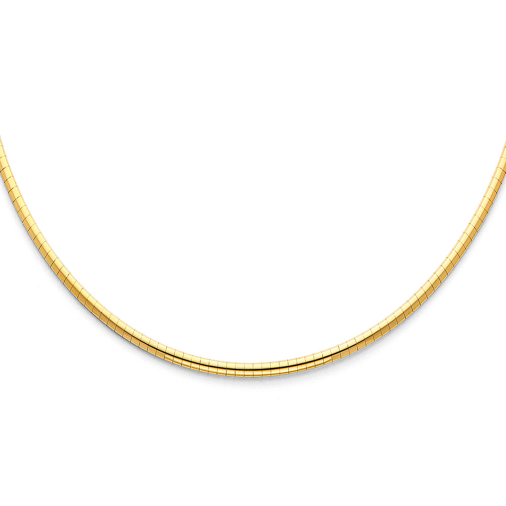 Reversible Omegas - 2.5 mm 14K GOLD - NK16