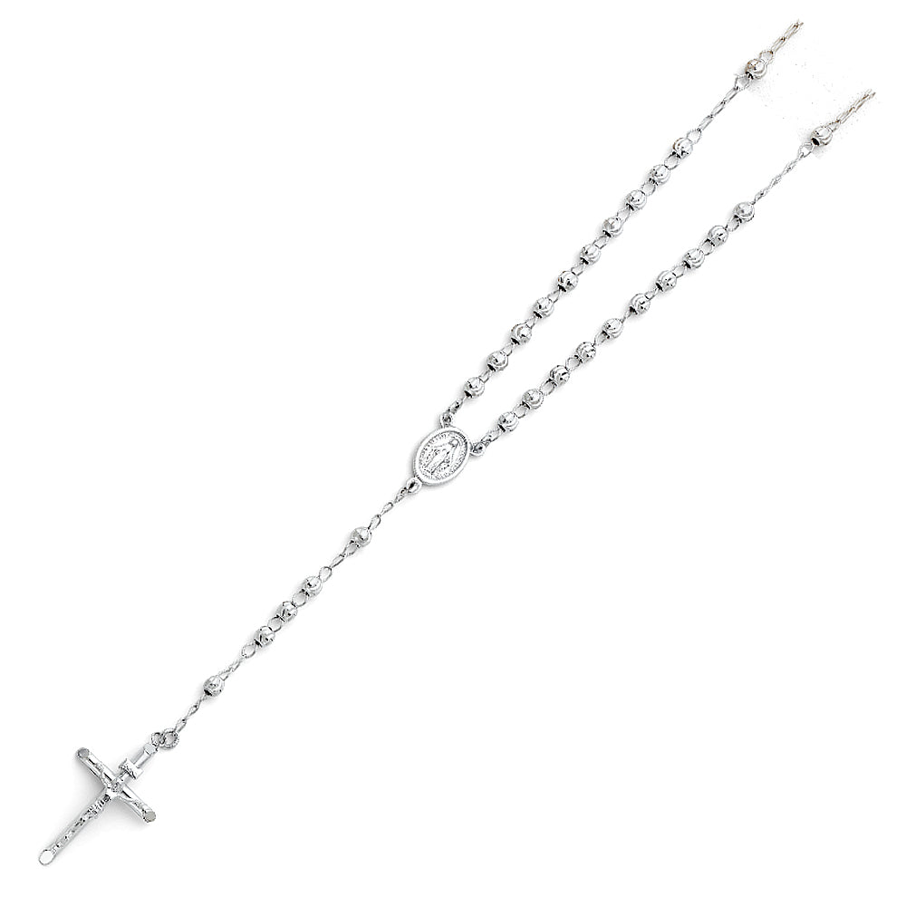 Rosary Necklaces - 3 mm - 14K GOLD - NK192