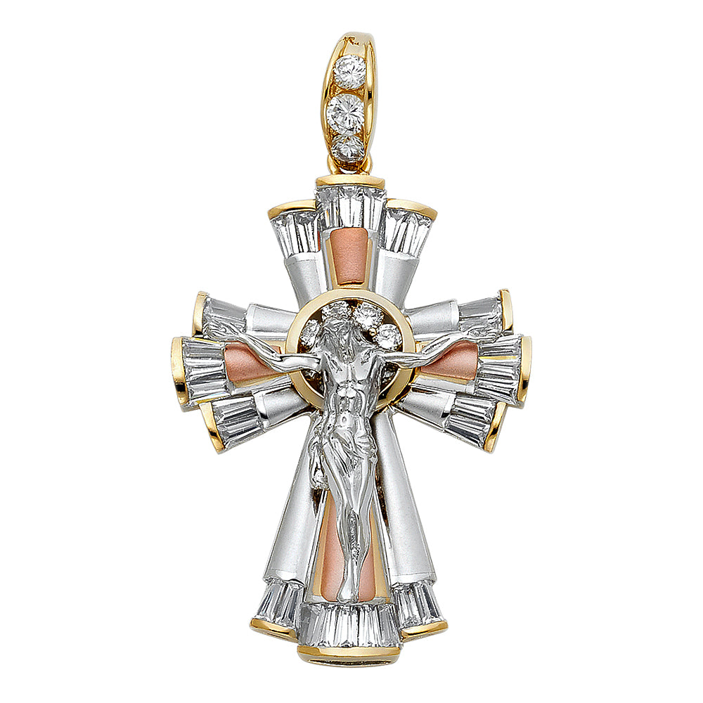 Crucifix Pendants - 14K GOLD - PT933