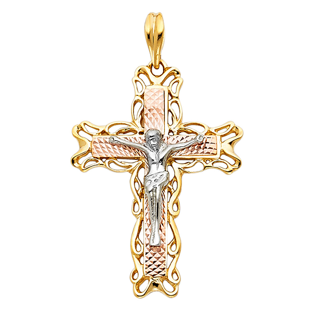 Crucifix Pendants - 14K GOLD - PT952
