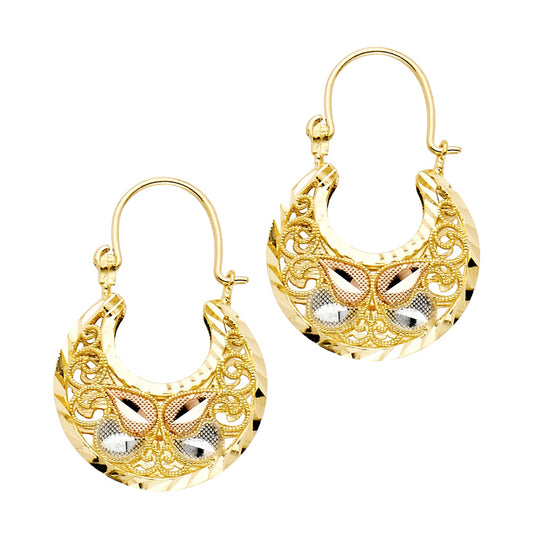 Hoop Earrings  - 14K Gold - ER1001