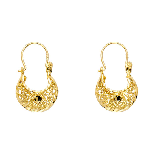 Hoop Earrings  - 14K Gold - ER1005