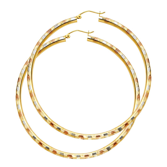 Hoop Earrings  - 14K Gold - ER1006