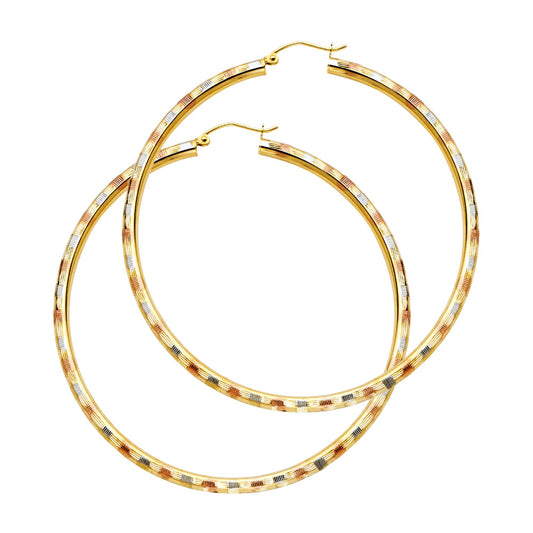 Hoop Earrings  - 14K Gold - ER1007