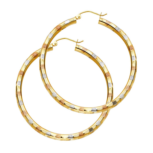 Hoop Earrings  - 14K Gold - ER1008