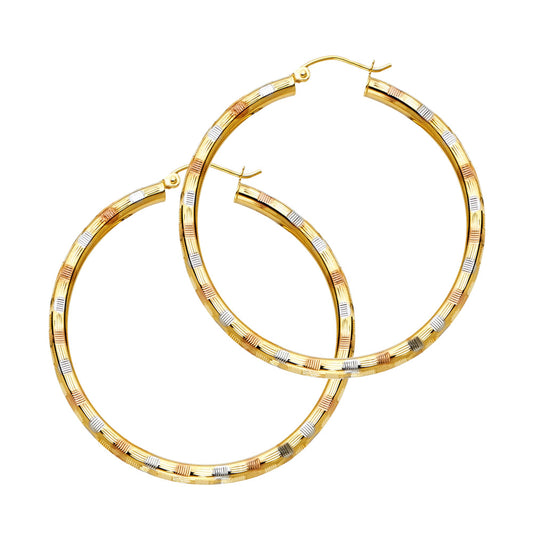 Hoop Earrings  - 14K Gold - ER1009