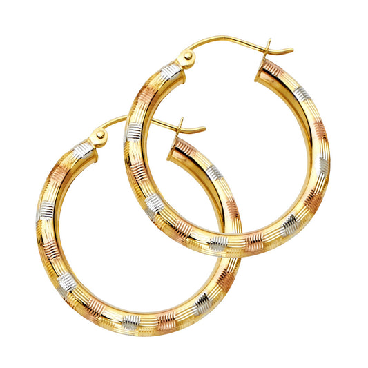 Hoop Earrings  - 14K Gold - ER1010