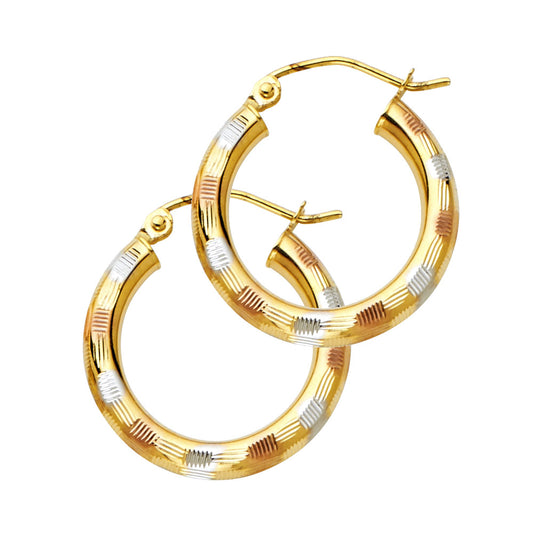 Hoop Earrings  - 14K Gold - ER1011