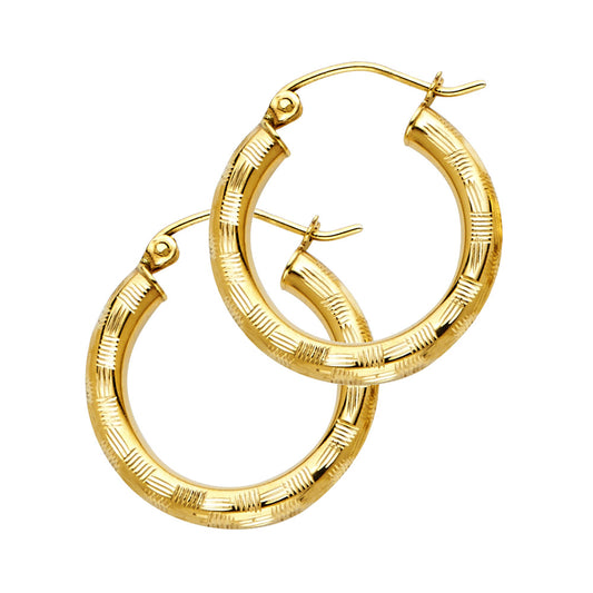 Hoop Earrings  - 14K Gold - ER1012