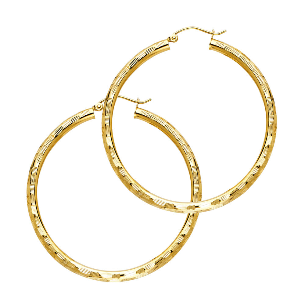 Hoop Earrings  - 14K Gold - ER1014