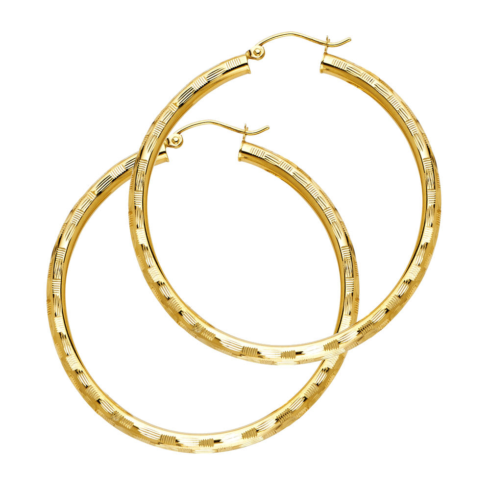 Hoop Earrings  - 14K Gold - ER1015