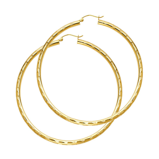 Hoop Earrings  - 14K Gold - ER1016