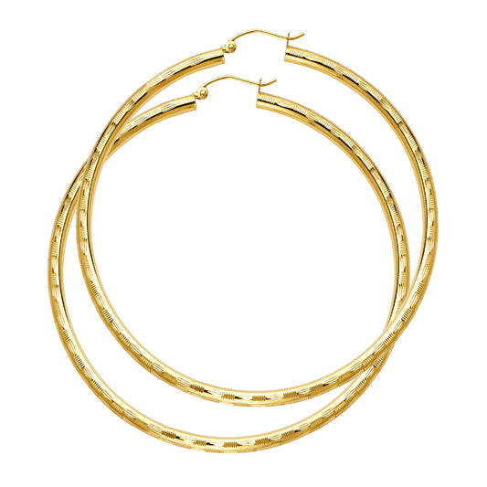 Hoop Earrings  - 14K Gold - ER1017