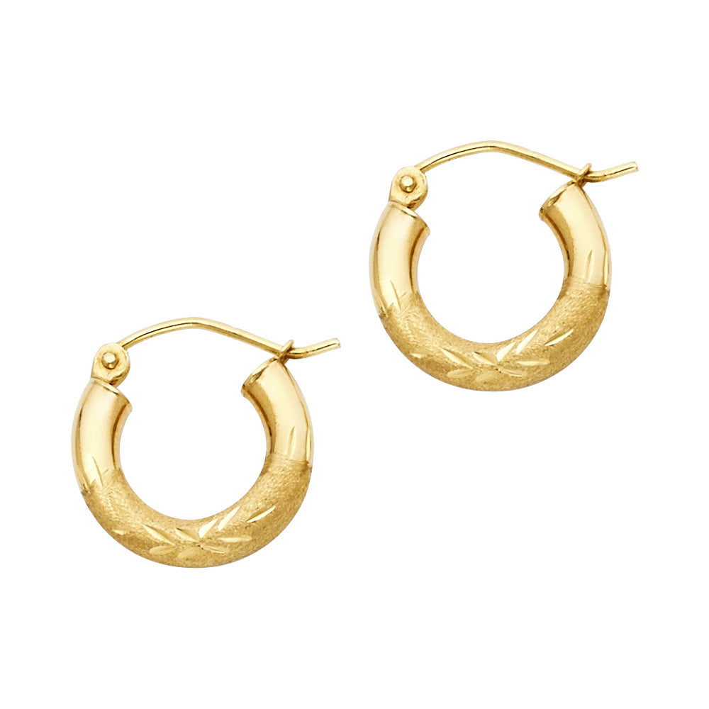 Hoop Earrings  - 14K Gold - ER1031