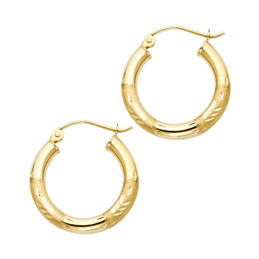 Hoop Earrings  - 14K Gold - ER1032