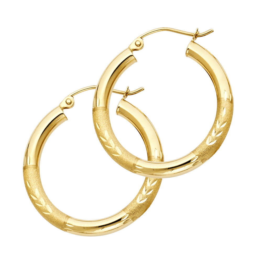 Hoop Earrings  - 14K Gold - ER1033