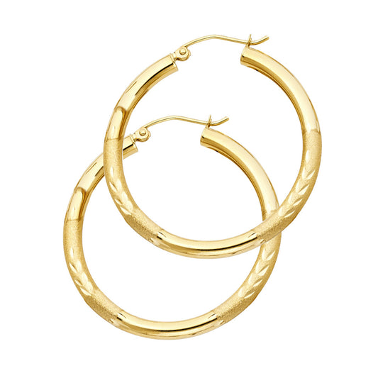 Hoop Earrings  - 14K Gold - ER1035