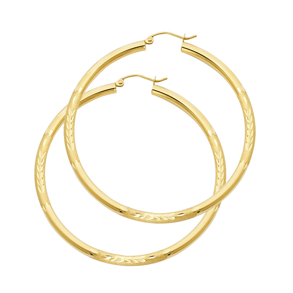 Hoop Earrings  - 14K Gold - ER1036