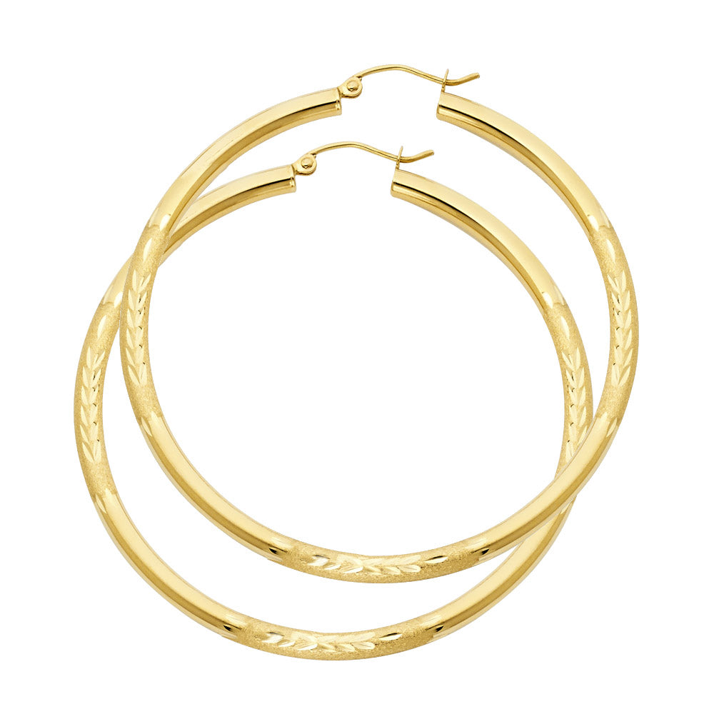 Hoop Earrings  - 14K Gold - ER1037