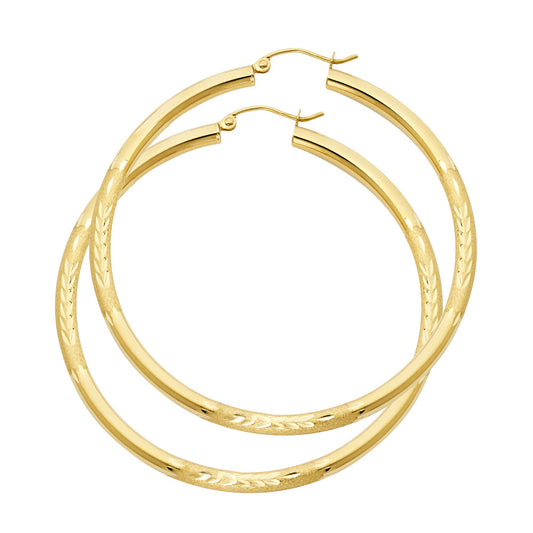 Hoop Earrings  - 14K Gold - ER1037