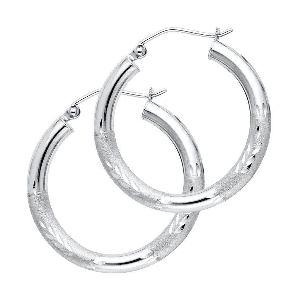 Hoop Earrings  - 14K Gold - ER1047