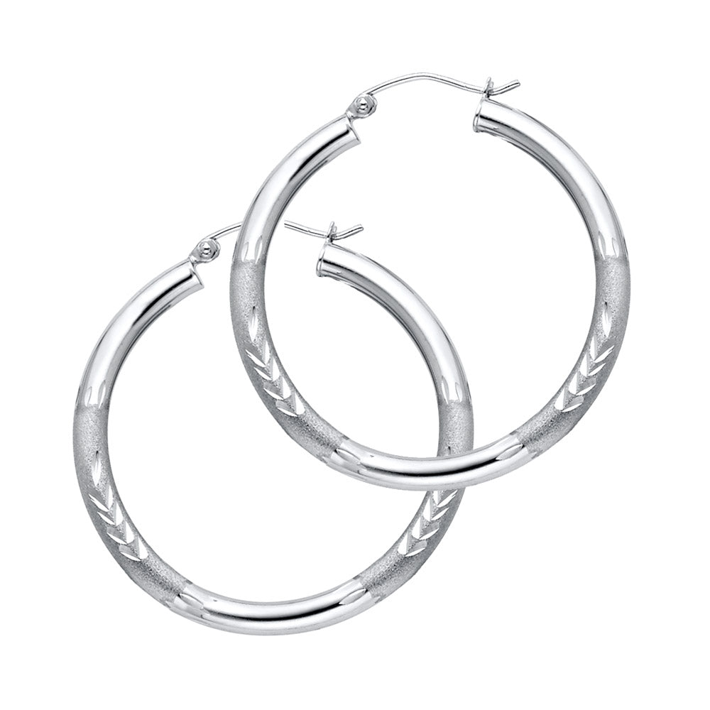 Hoop Earrings  - 14K Gold - ER1048