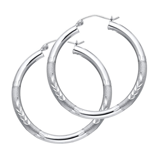 Hoop Earrings  - 14K Gold - ER1049