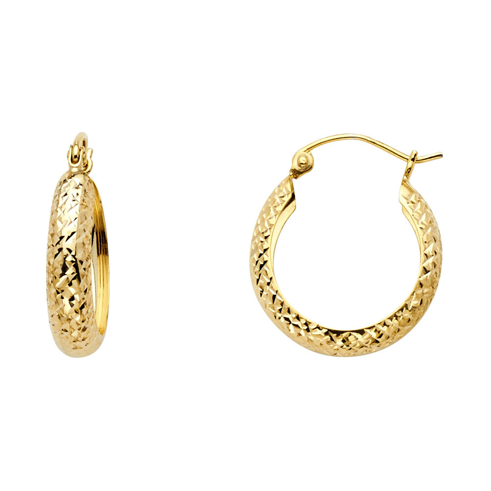 Hoop Earrings  - 14K Gold - ER1054