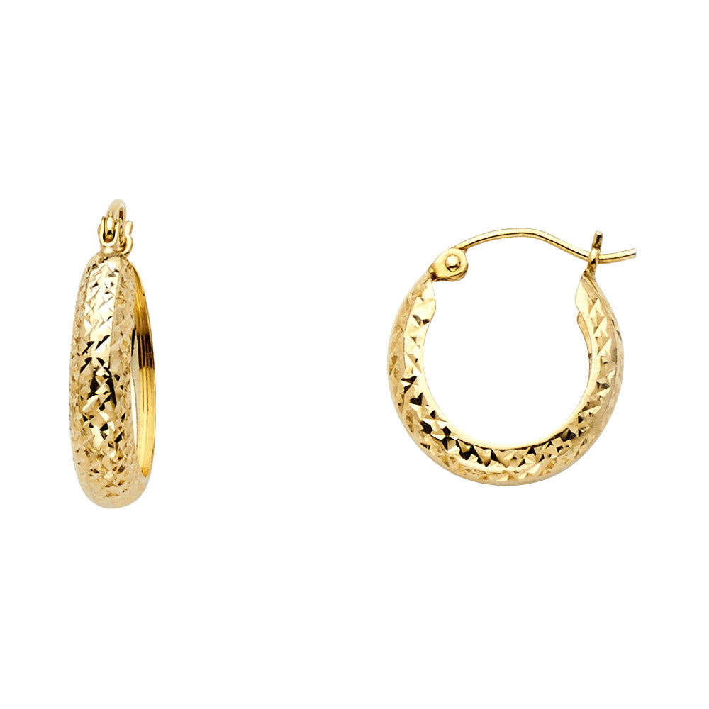 Hoop Earrings  - 14K Gold - ER1055