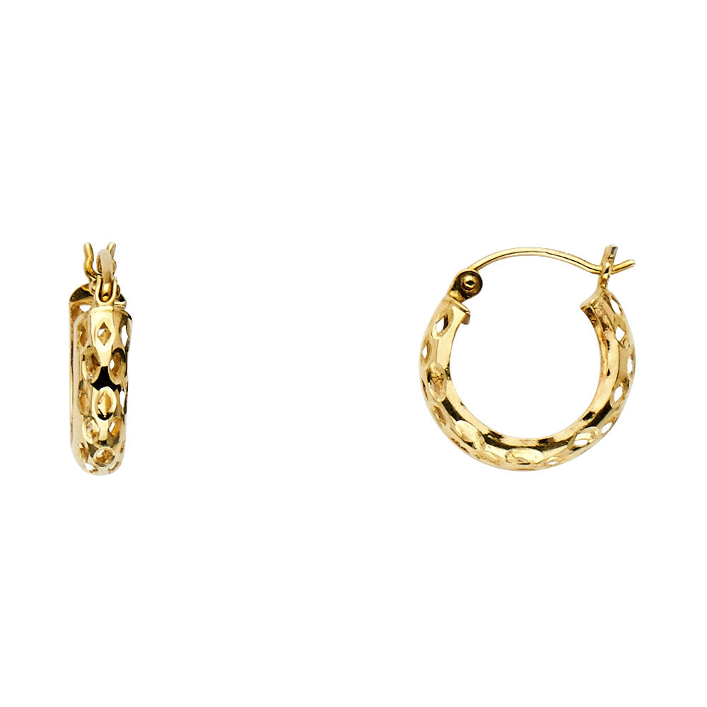 Hoop Earrings  - 14K Gold - ER1063