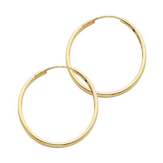 Hoop Earrings  - 14K Gold - ER121