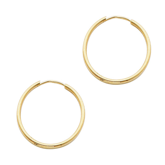 Hoop Earrings  - 14K Gold - ER122