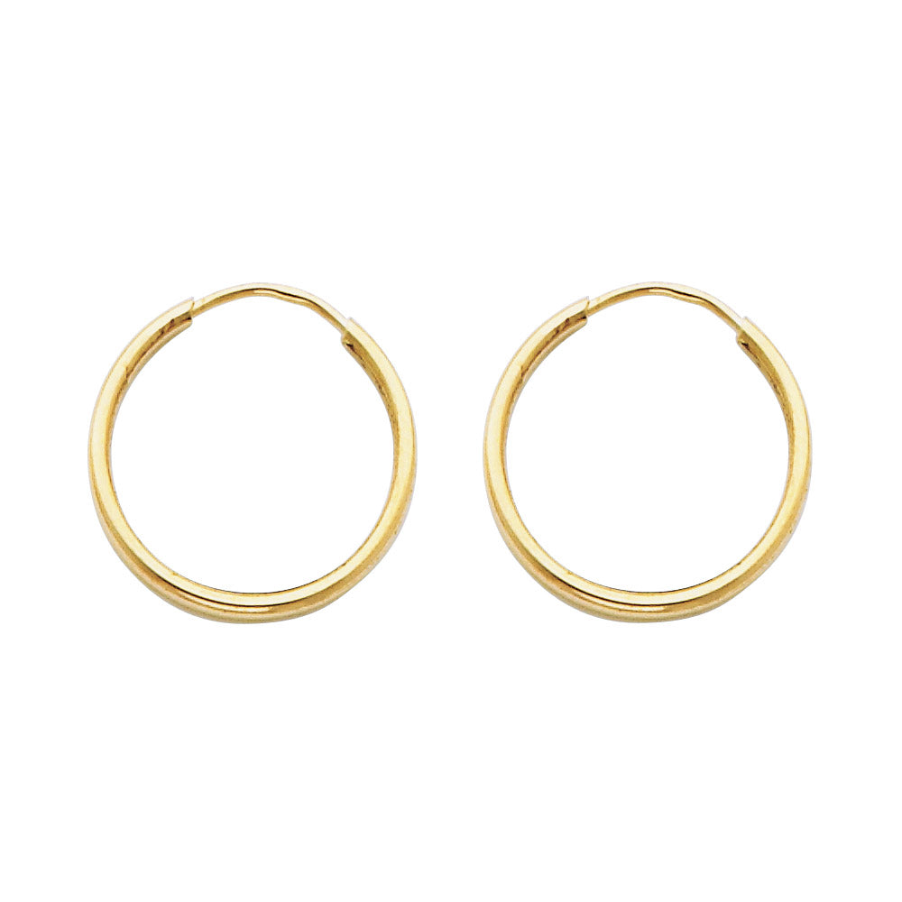 Hoop Earrings  - 14K Gold - ER123