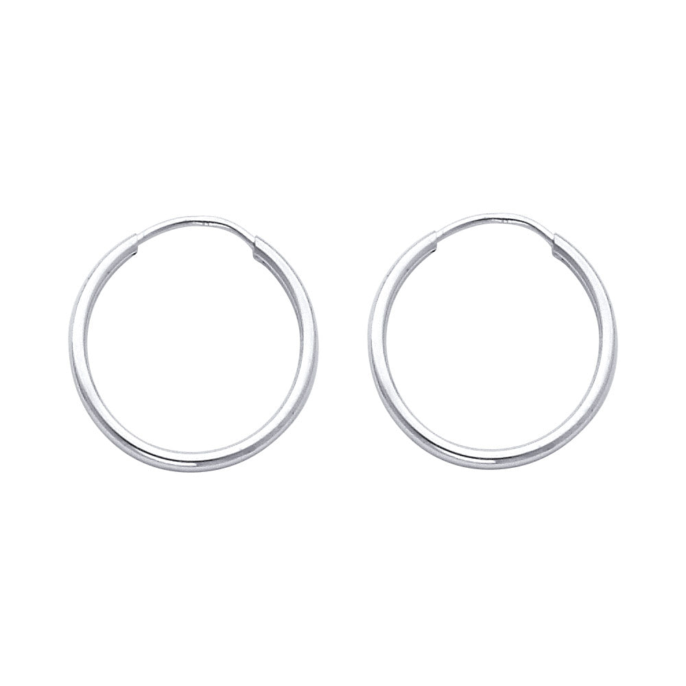 Hoop Earrings  - 14K Gold - ER123W