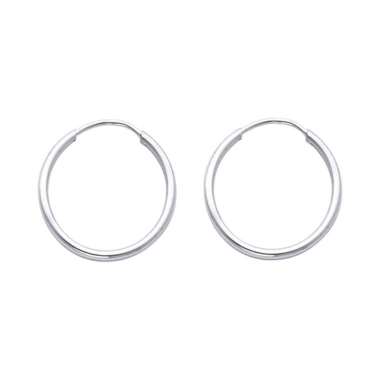 Hoop Earrings  - 14K Gold - ER123W