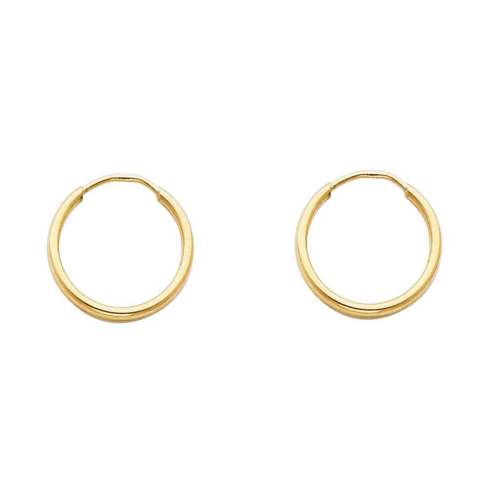 Hoop Earrings  - 14K Gold - ER124