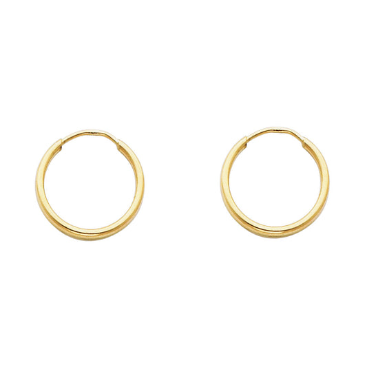 Hoop Earrings  - 14K Gold - ER124