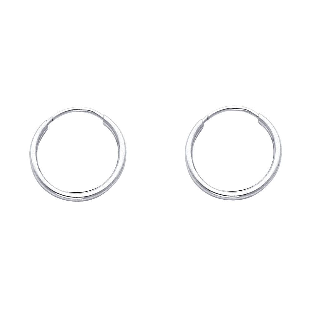 Hoop Earrings  - 14K Gold - ER124W